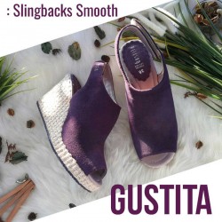 Slingbacks Smooth - Indigo - Gustita Luxury Comfort Shoes