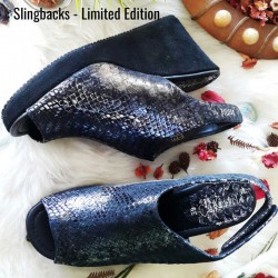 Slingbacks Limited Edition - Spider Gritter - Gustita Luxury Comfort Shoes