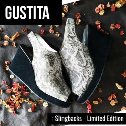 Slingbacks Limited Edition - Python - à¸£à¸­à¸‡à¹€à¸—à¹‰à¸² Gustita Luxury Comfort