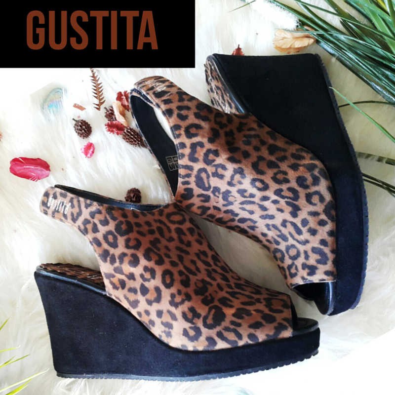 Slingbacks Limited Edition - Carob Leopard - Gustita Luxury Comfort Shoes
